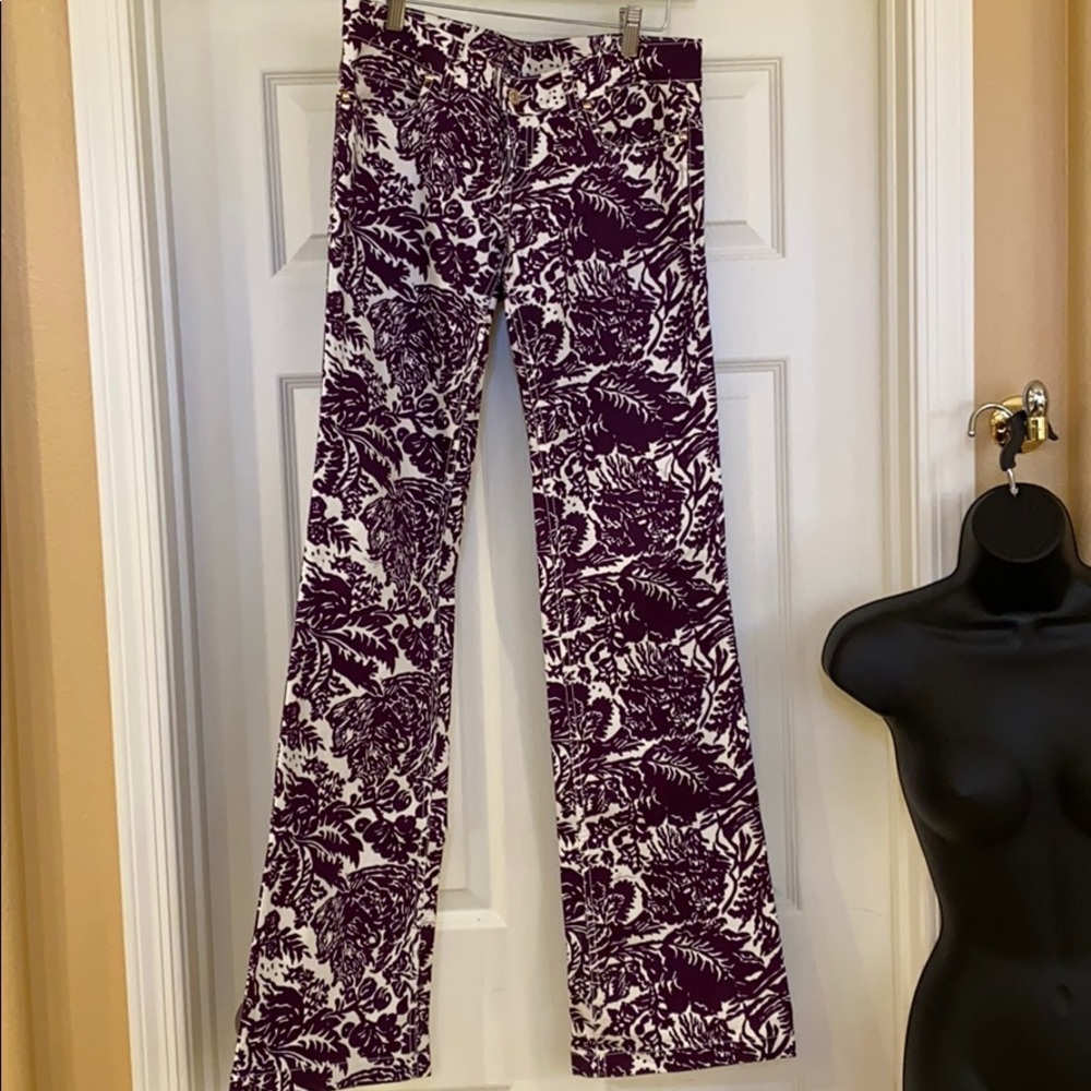 Gucci Pants Wide Leg purple print Size 42